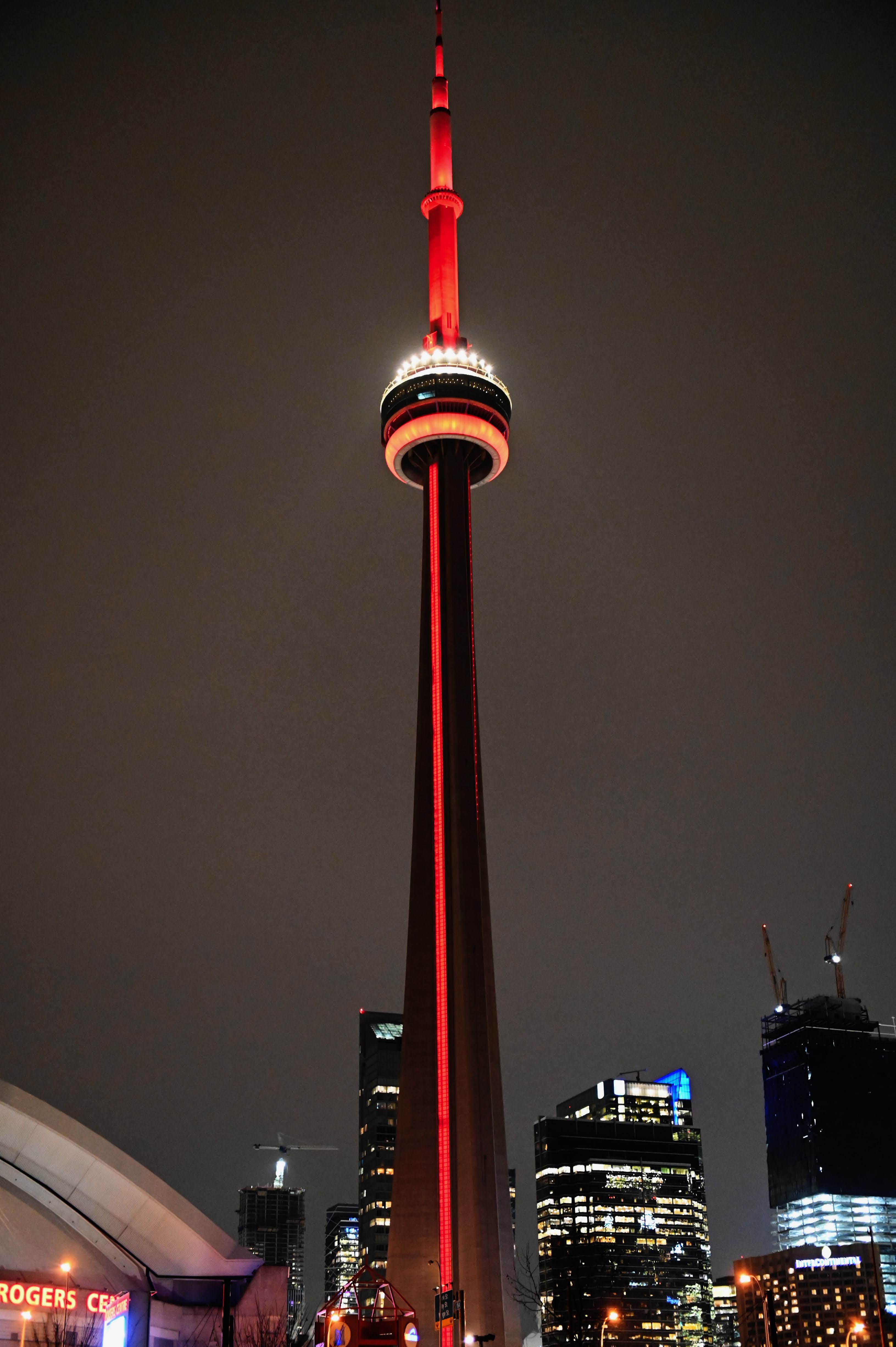 CN Tower in red 2022